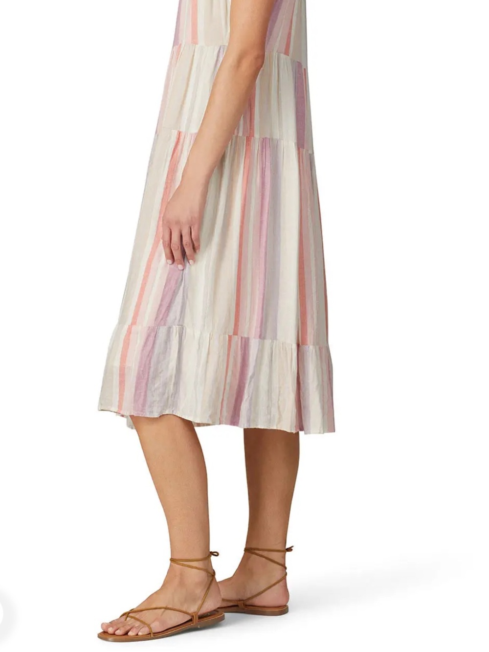 Rails Amaya Tiered Midi Dress in Juliette Stripe | Size L - Picture 3 of 10